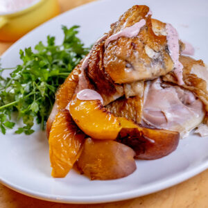Peach Tea Brined and Roasted Chicken